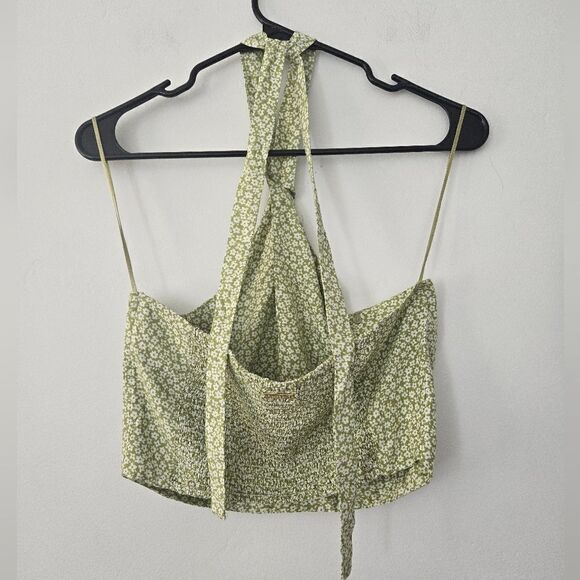 Billabong Retro Wave Halter Fliral Crop Top NWOT - Picture 4 of 7